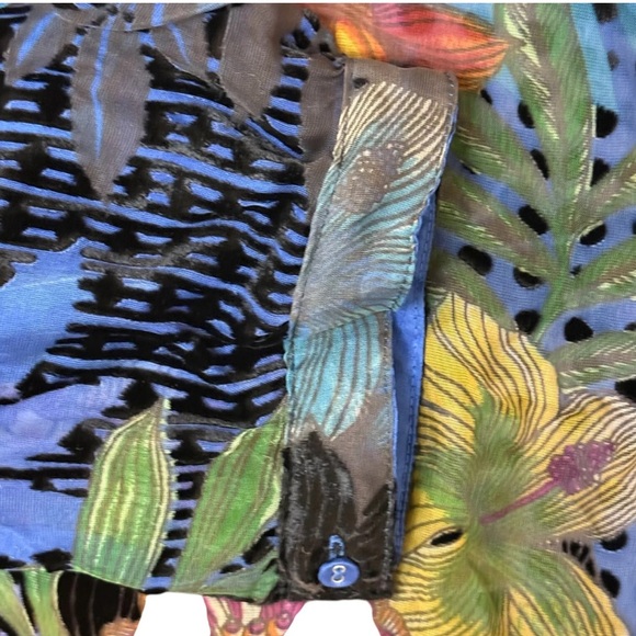 Johnny Was velvet embroidered LANAI BURNOUT PIPPA DRESS NWT - Picture 10 of 15